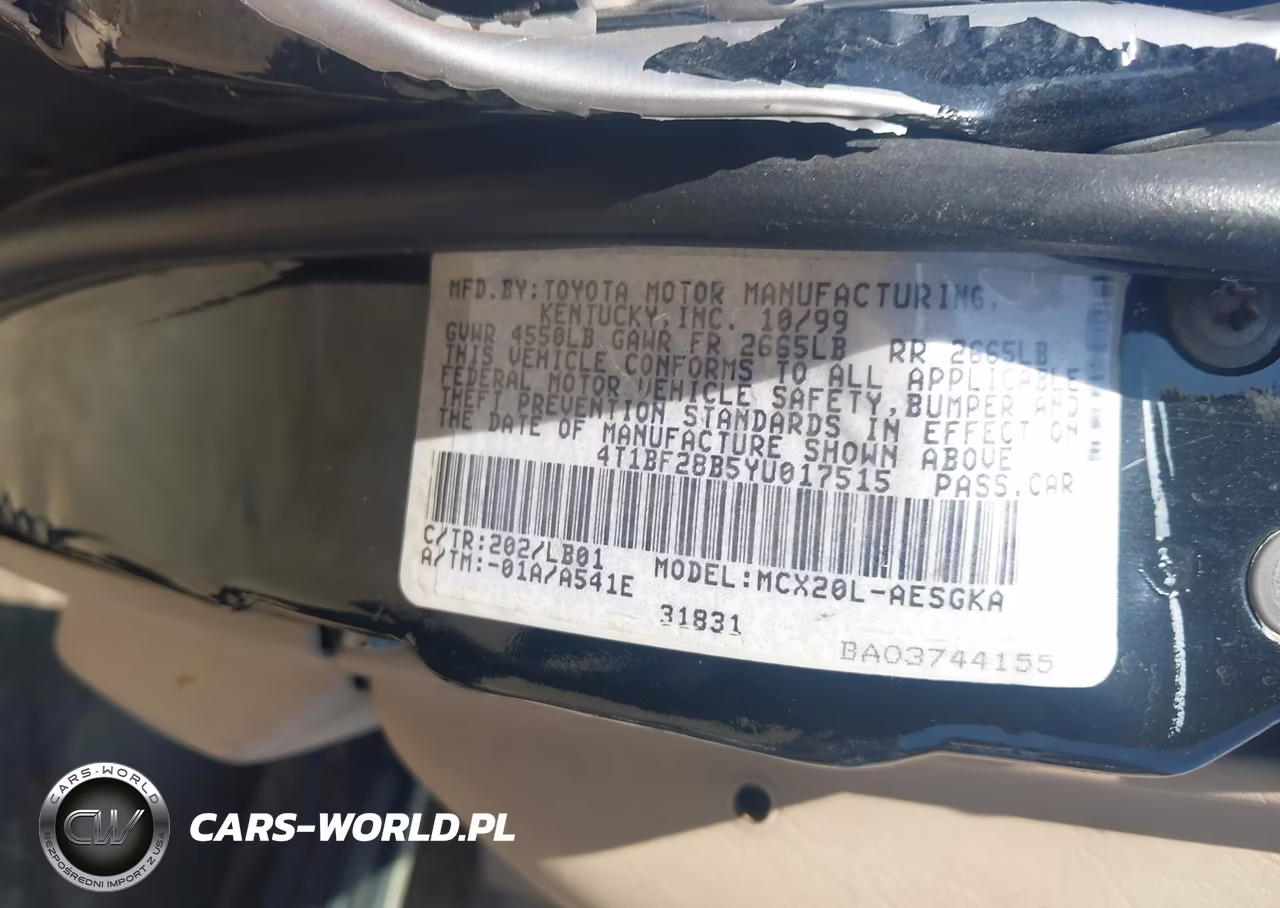 2000 Toyota Avalon Xls VIN:4T1BF28B5YU017515 - 9