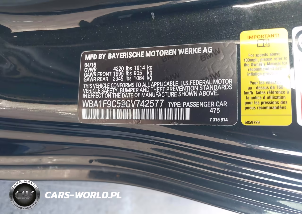 2016 BMW 228I VIN:WBA1F9C53GV742577 - 9