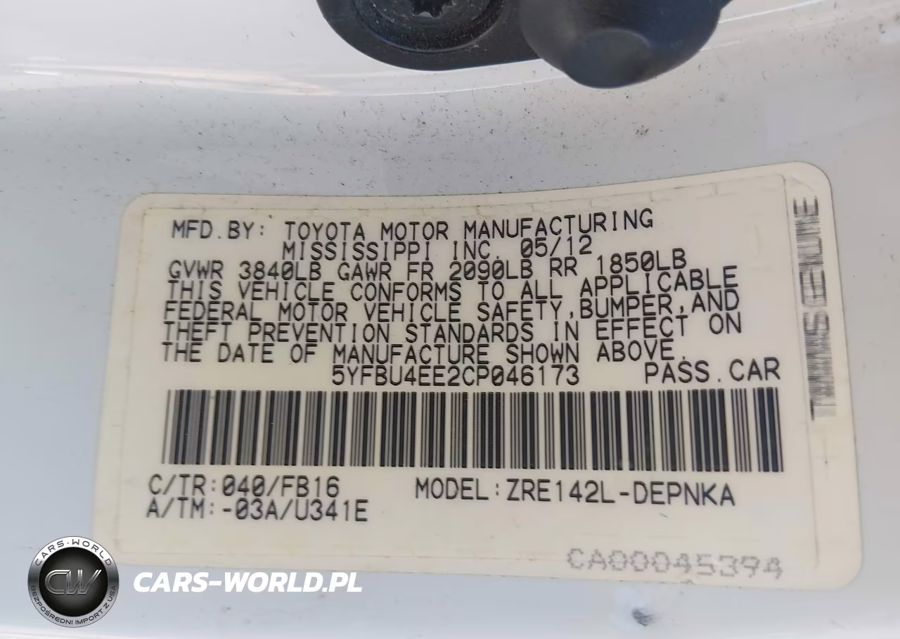 2012 Toyota Corolla Le VIN:5YFBU4EE2CP046173 - 9