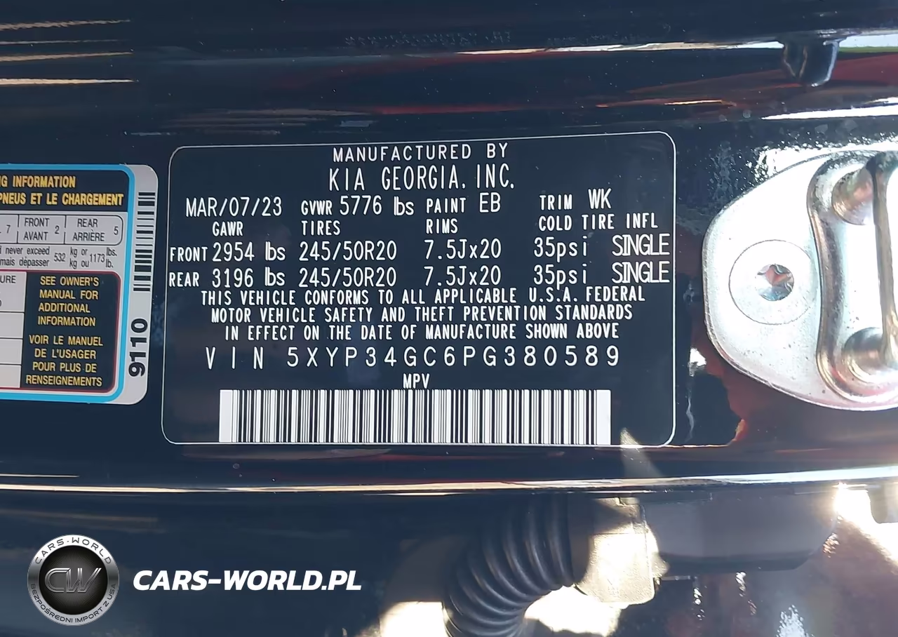 2023 Kia Telluride Ex VIN:5XYP34GC6PG380589 - 9