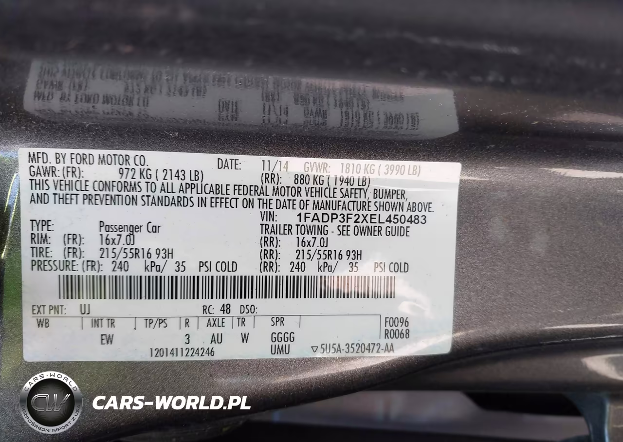 2014 Ford Focus Se VIN:1FADP3F2XEL450483 - 9