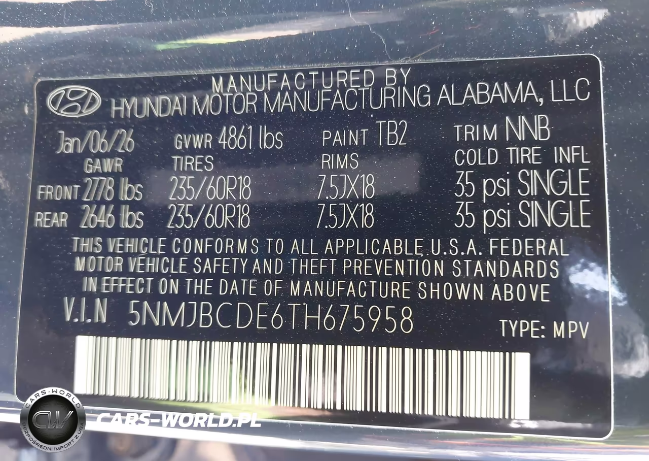 2026 Hyundai Tucson Sel VIN:5NMJBCDE6TH675958 - 9