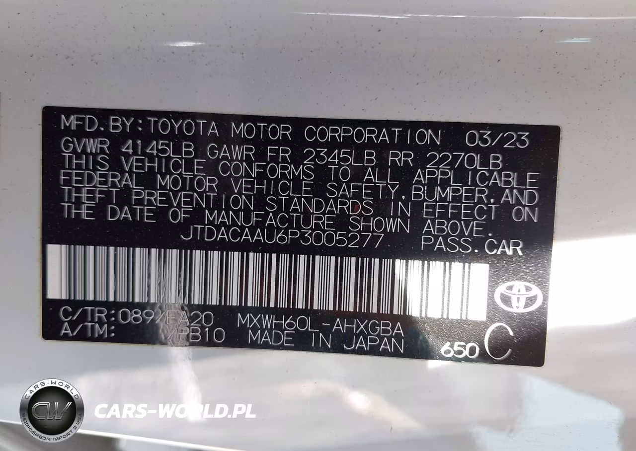 2023 Toyota Prius Xle VIN:JTDACAAU6P3005277 - 9