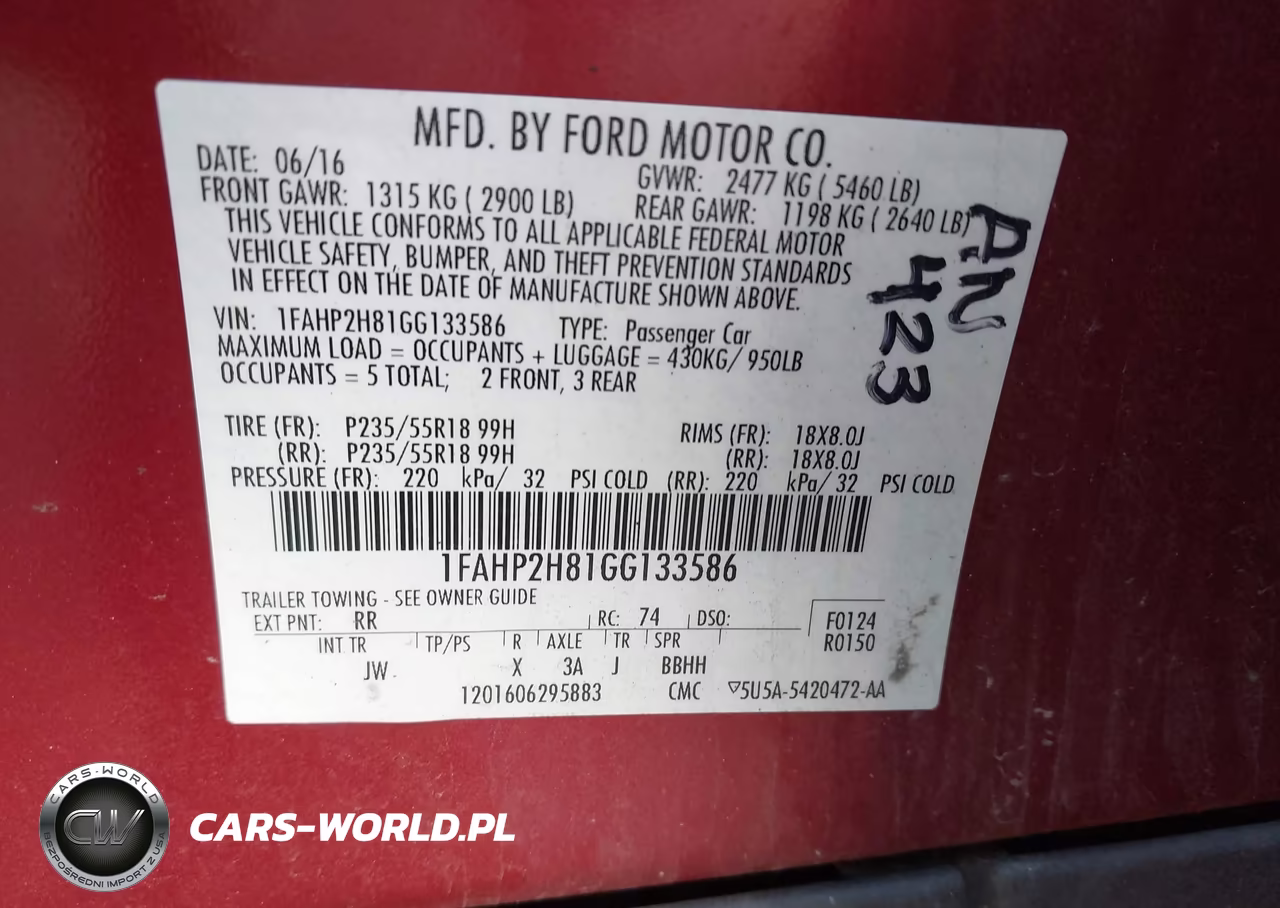 2016 Ford Taurus Sel VIN:1FAHP2H81GG133586 - 9