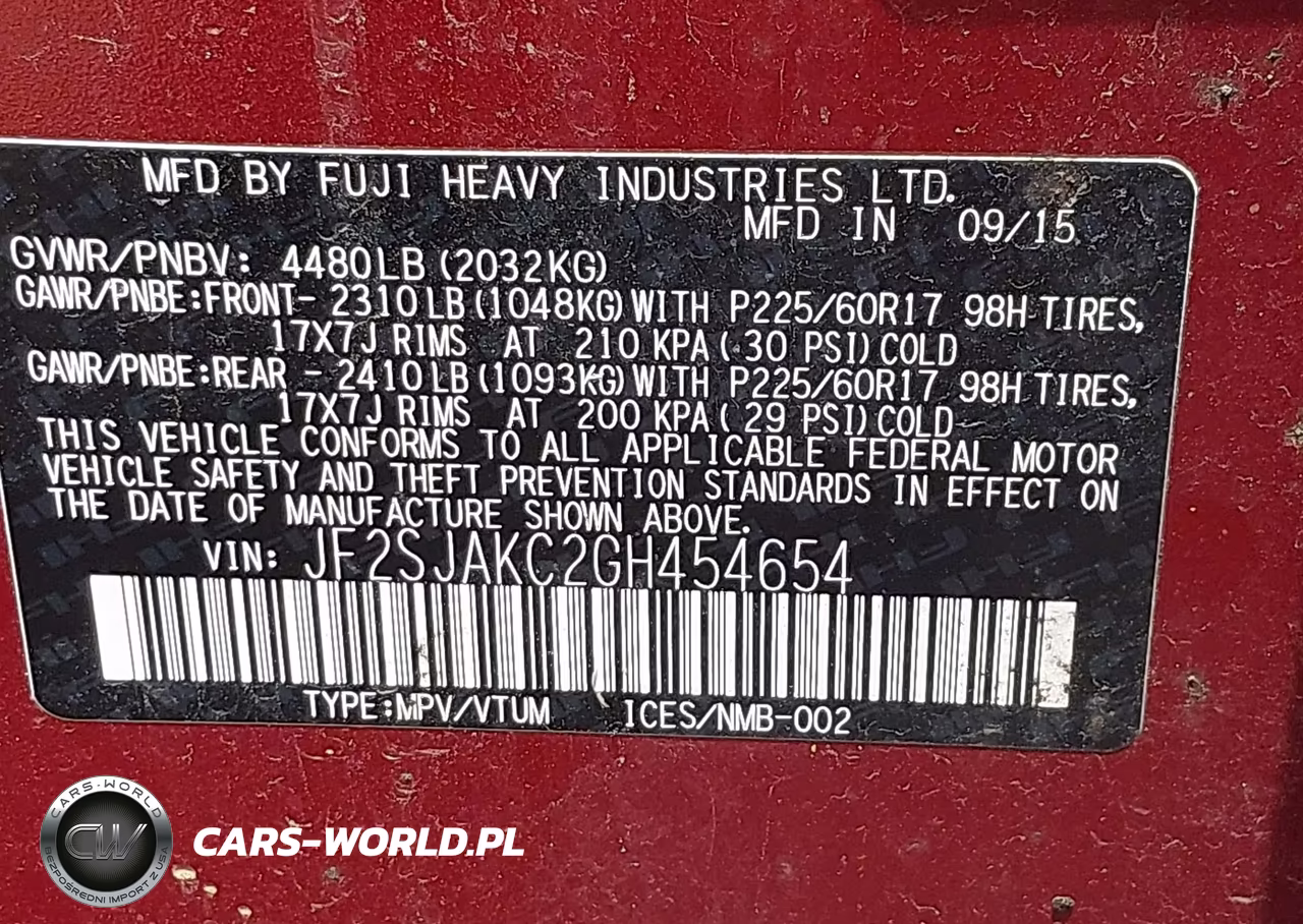2016 Subaru Forester 2.5I Limited VIN:JF2SJAKC2GH454654 - 9