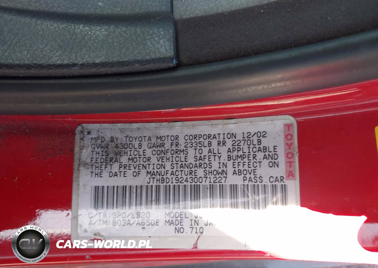 2003 Lexus Is 300 VIN:JTHBD192430071227 - 9