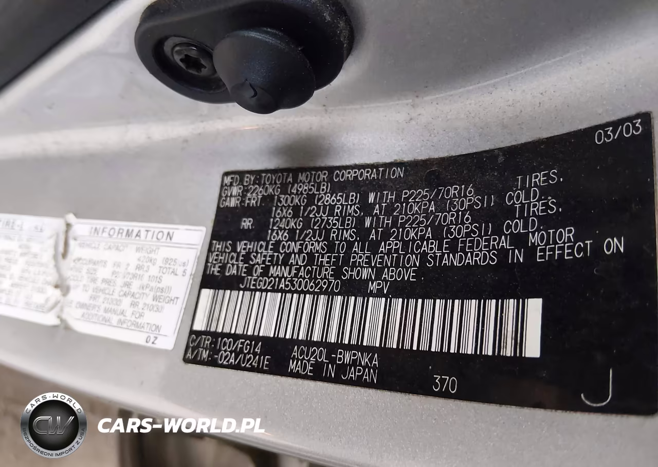 2003 Toyota Highlander VIN:JTEGD21A530062970 - 9