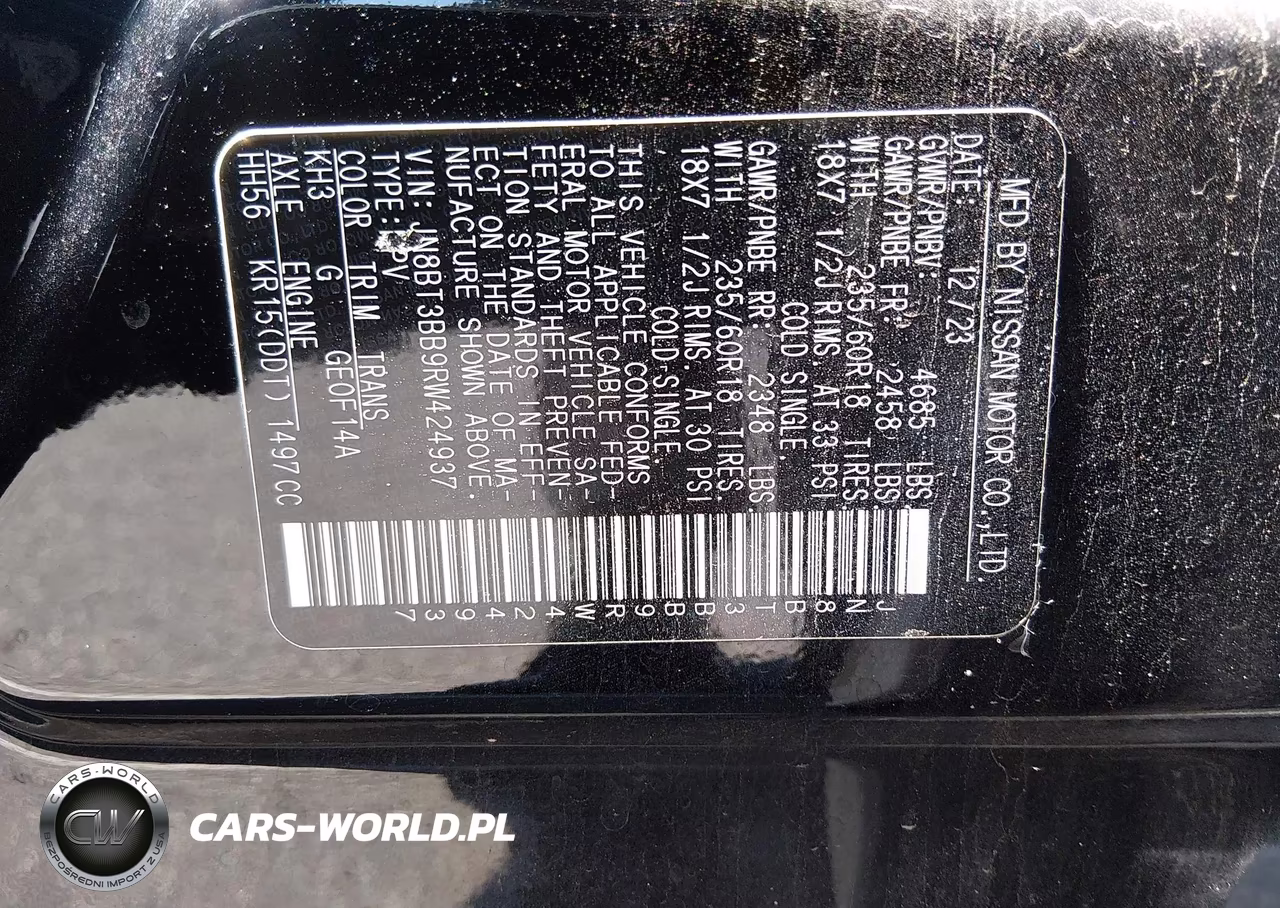 2024 Nissan Rogue Sv Intelligent Awd VIN:JN8BT3BB9RW424937 - 9