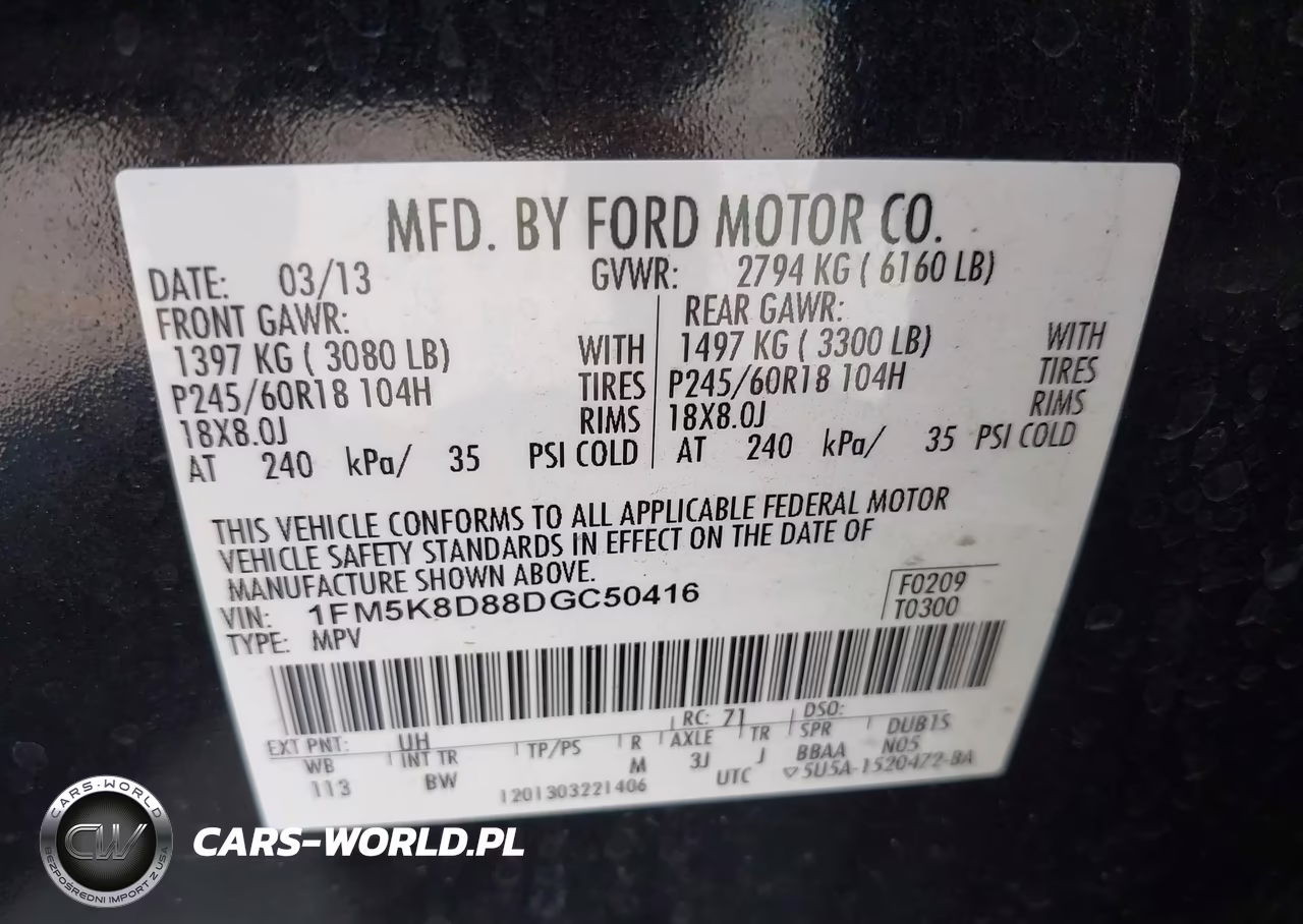 2013 Ford Explorer Xlt VIN:1FM5K8D88DGC50416 - 9