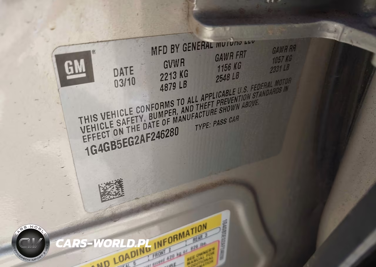 2010 Buick Lacrosse Cx VIN:1G4GB5EG2AF246280 - 9
