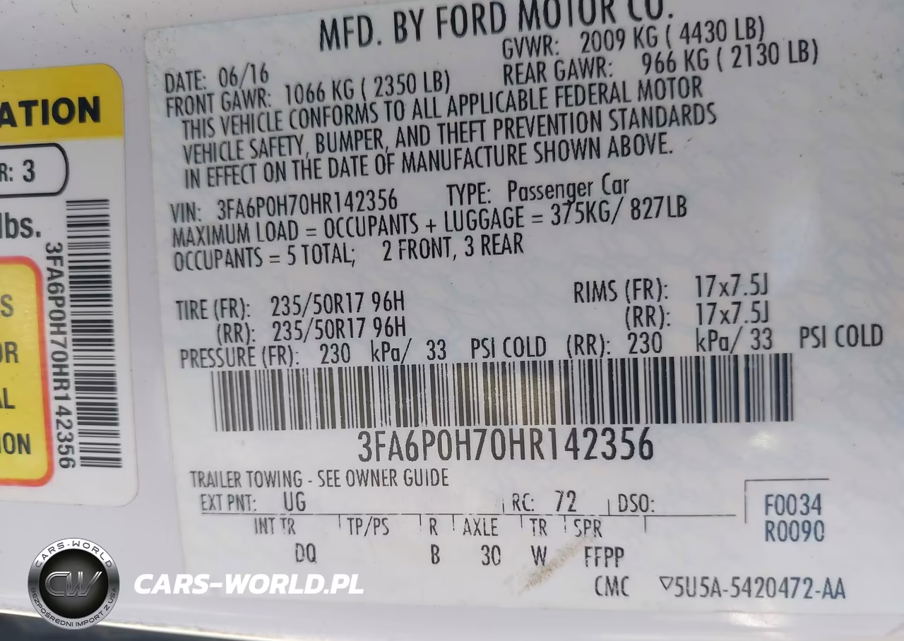 2017 Ford Fusion Se VIN:3FA6P0H70HR142356 - 9