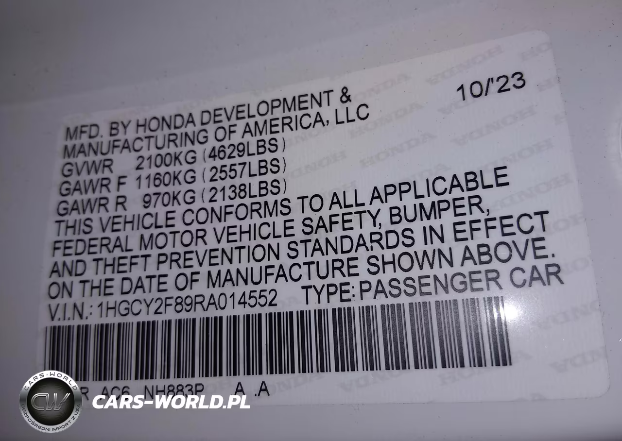 2024 Honda Accord Hybrid Touring VIN:1HGCY2F89RA014552 - 9