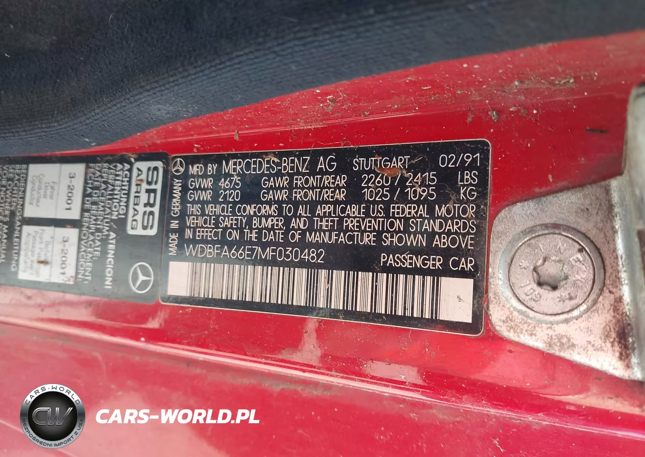 1991 Mercedes-Benz 500 Sl VIN:WDBFA66E7MF030482 - 9