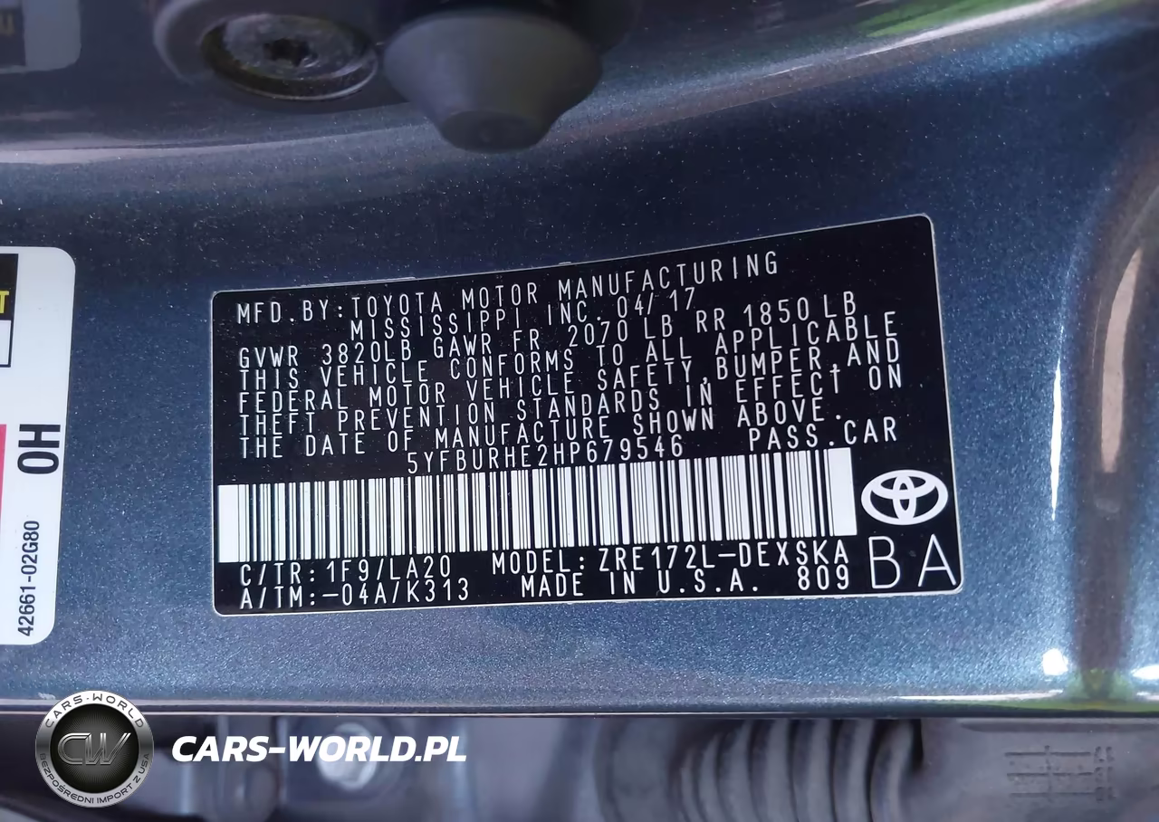 2017 Toyota Corolla Xse VIN:5YFBURHE2HP679546 - 9