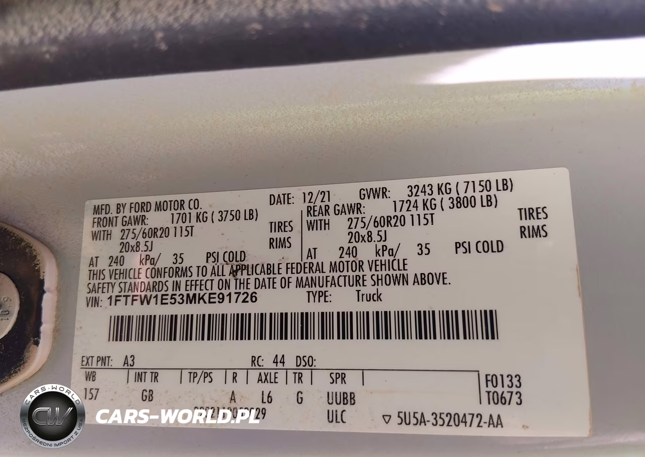 2021 Ford F-150 Xl VIN:1FTFW1E53MKE91726 - 9