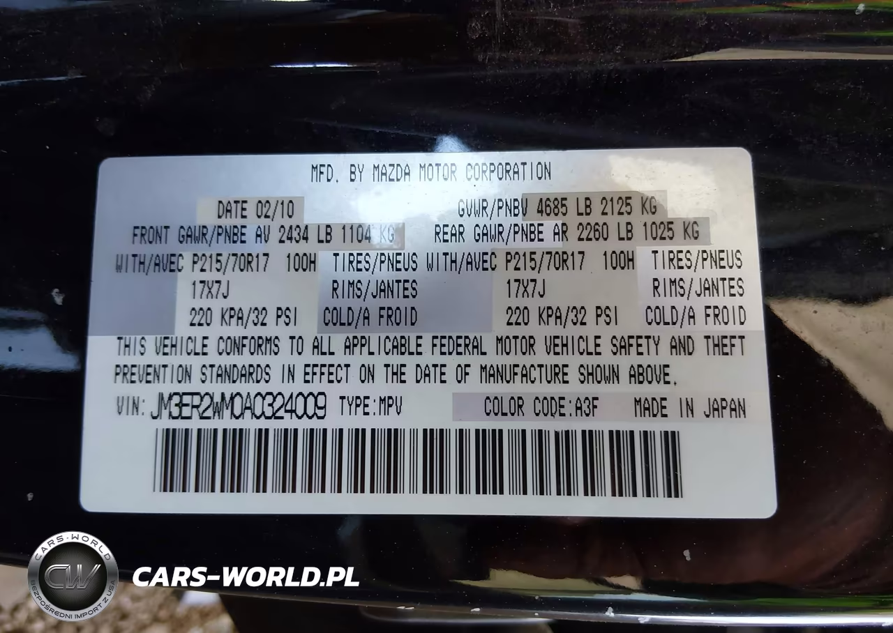 2010 Mazda Cx-7 I Sport VIN:JM3ER2WM0A0324009 - 9