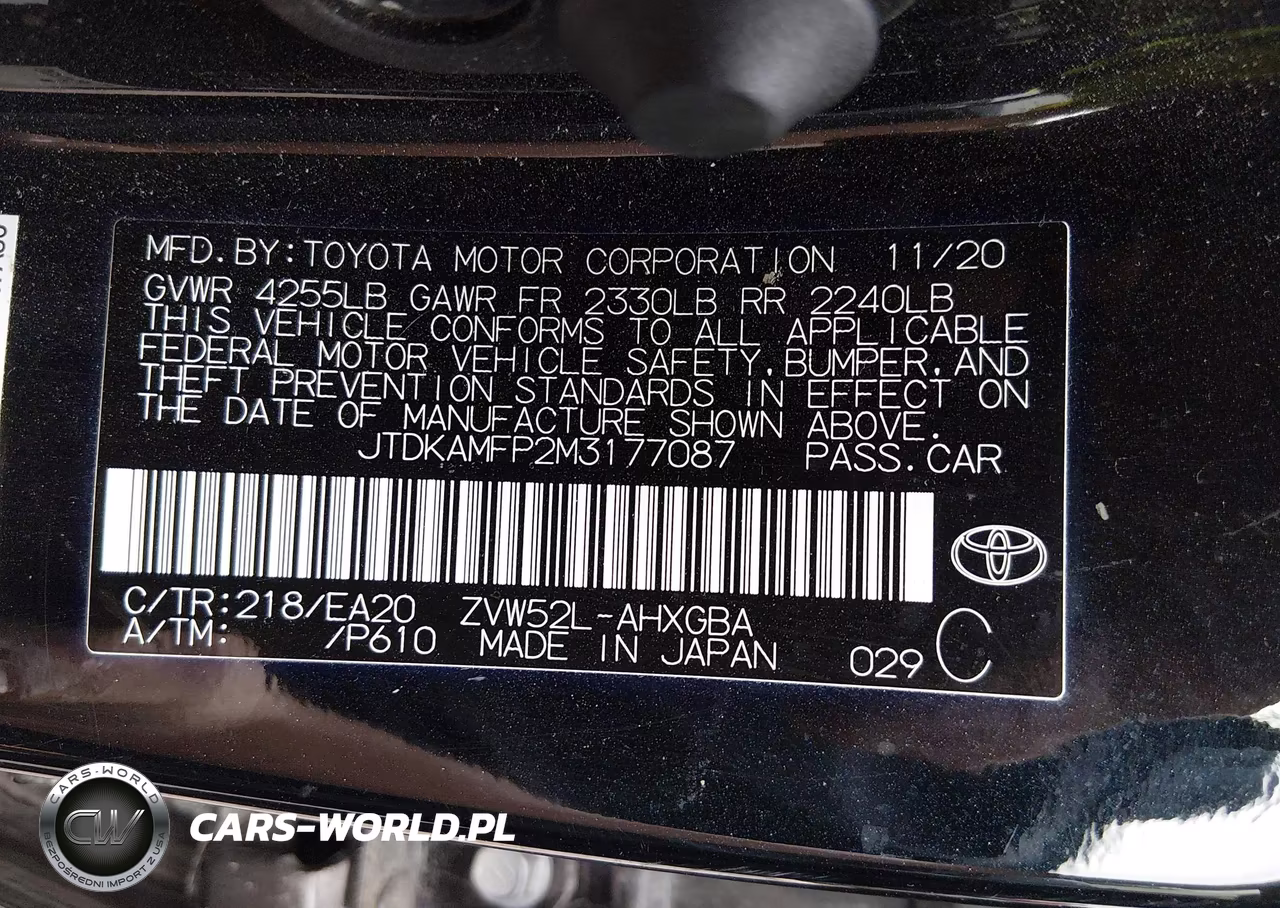 2021 Toyota Prius Prime Xle VIN:JTDKAMFP2M3177087 - 9