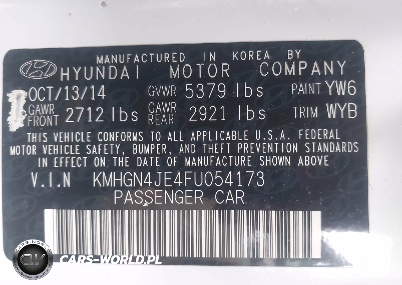 2015 Hyundai Genesis 3.8 VIN:KMHGN4JE4FU054173 - 9