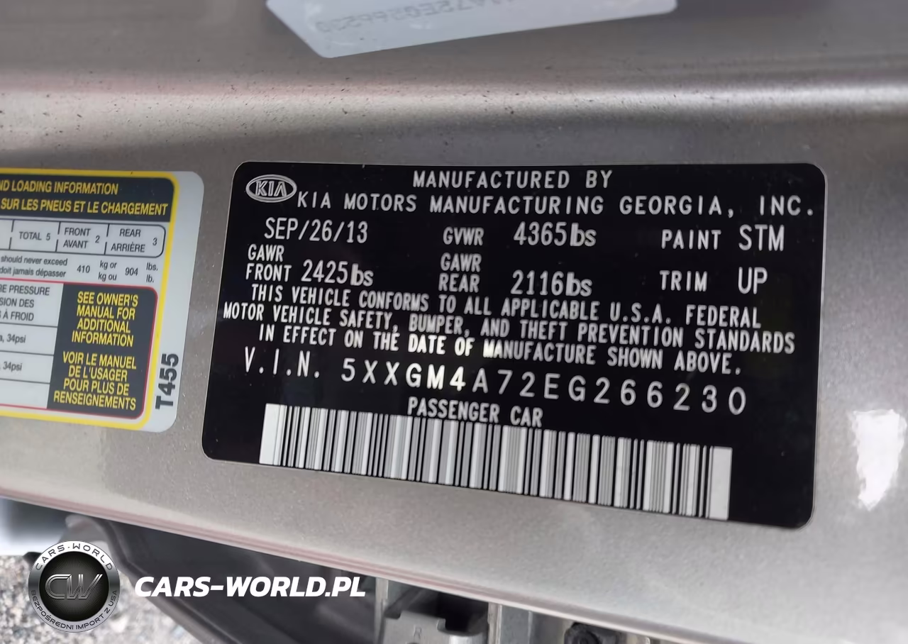 2014 Kia Optima Lx VIN:5XXGM4A72EG266230 - 9