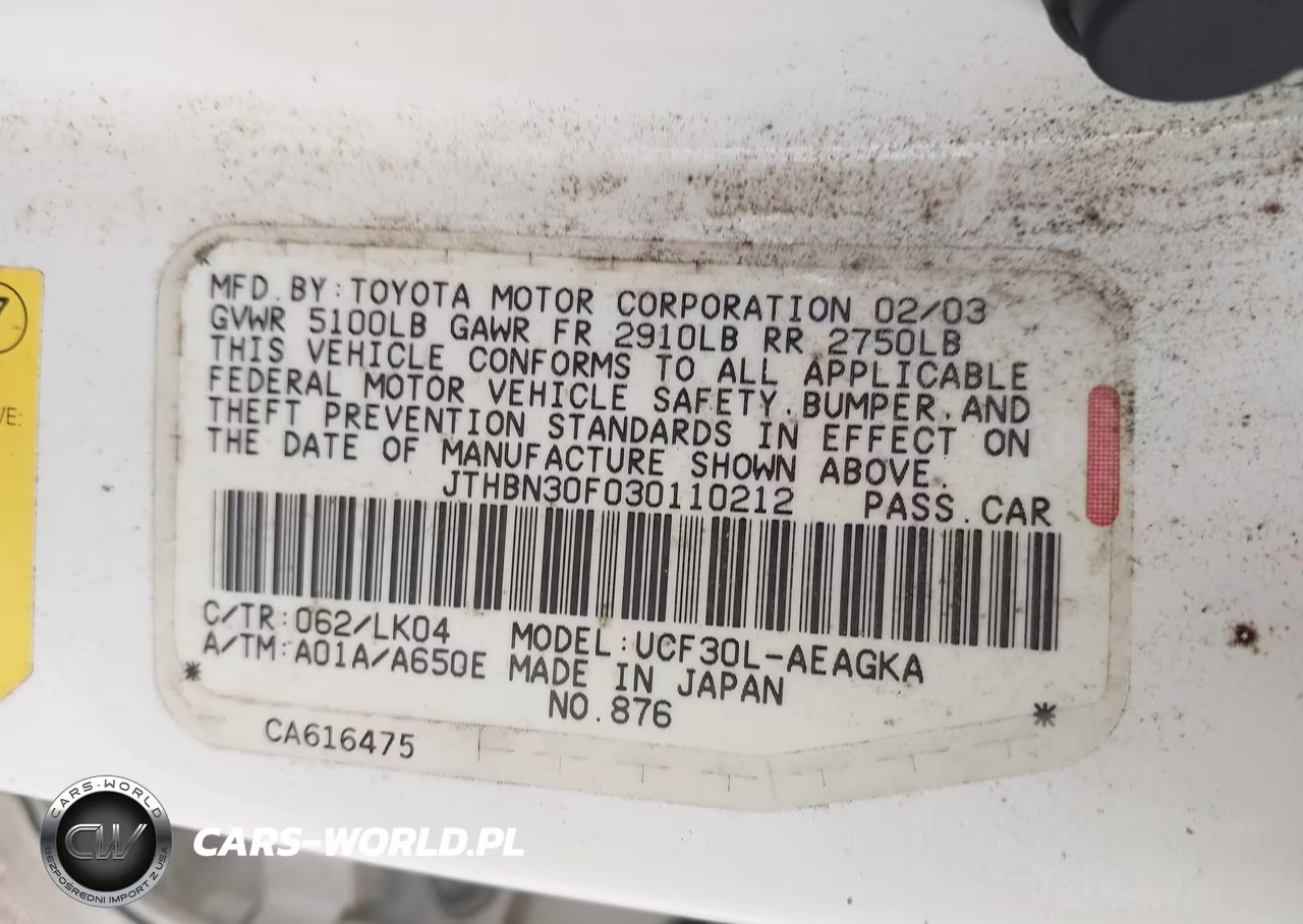 2003 Lexus Ls 430 VIN:JTHBN30F030110212 - 9