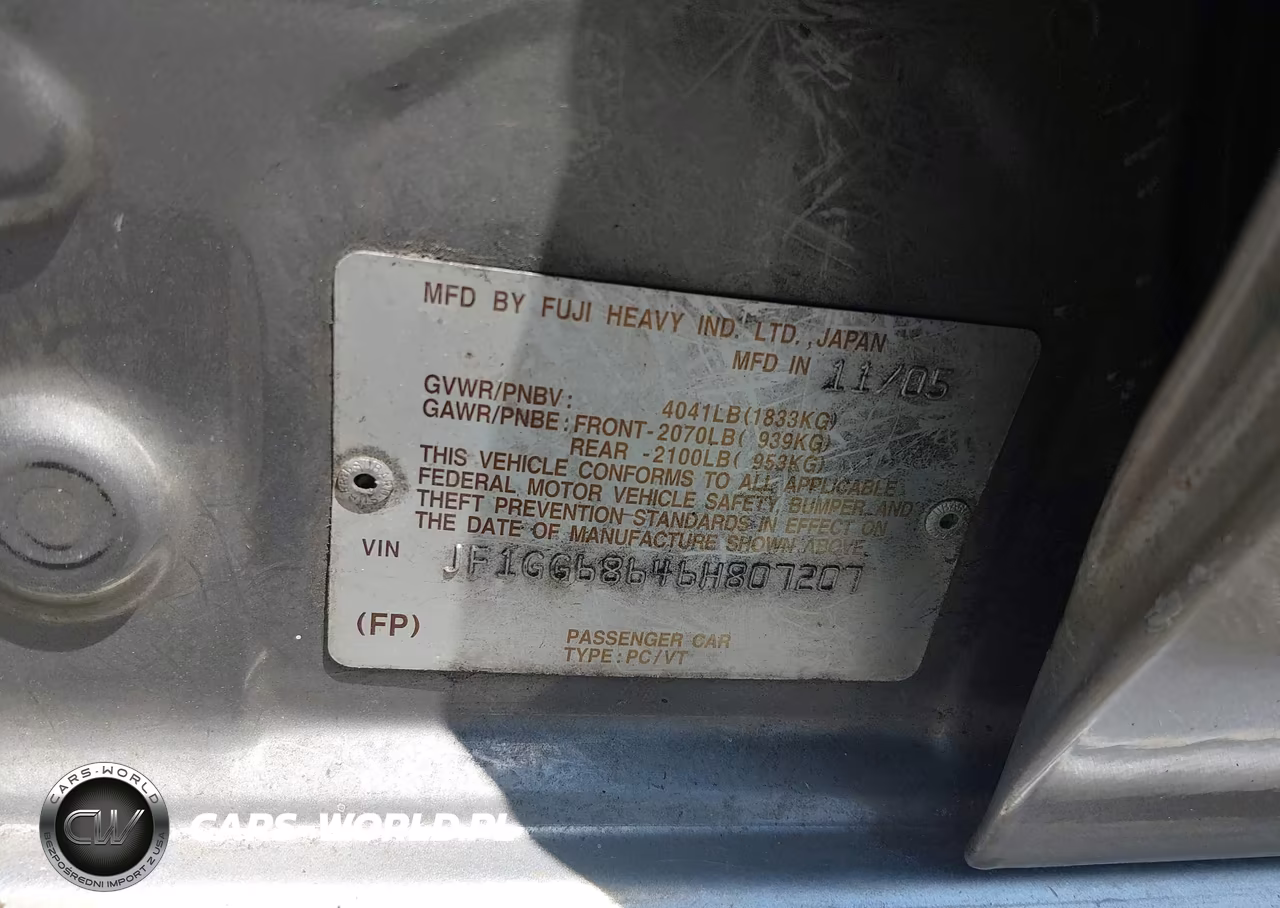 2006 Subaru Impreza Outback Sport VIN:JF1GG68646H807207 - 9