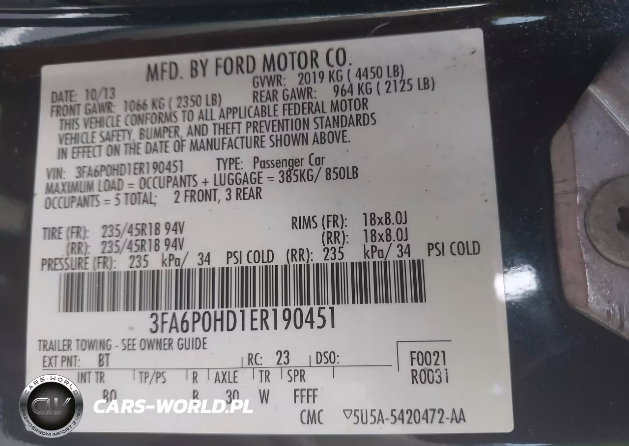 2014 Ford Fusion Se VIN:3FA6P0HD1ER190451 - 9