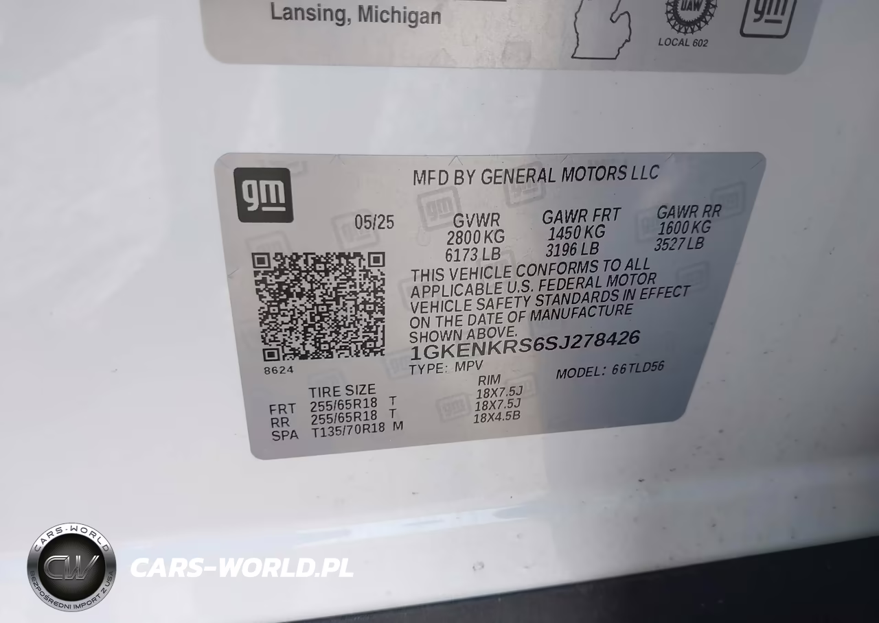 2025 GMC Acadia Fwd Elevation VIN:1GKENKRS6SJ278426 - 9
