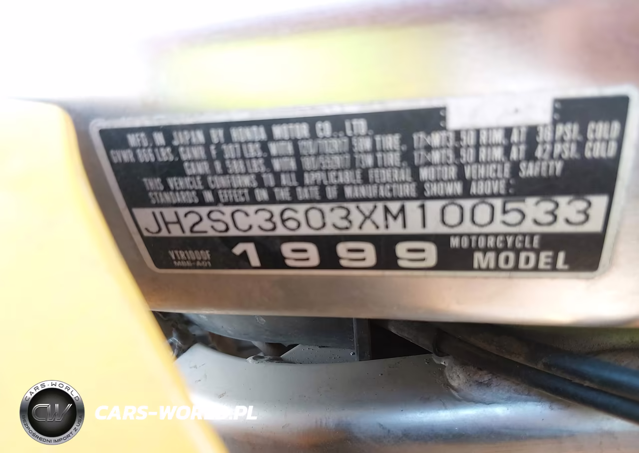 1999 Honda Vtr1000 F VIN:JH2SC3603XM100533 - 10
