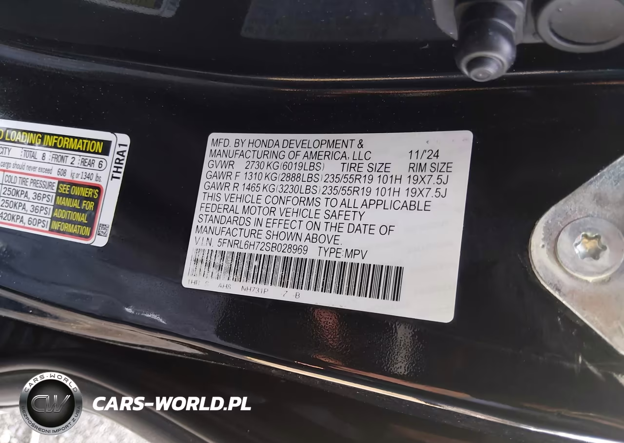 2025 Honda Odyssey Sport-L VIN:5FNRL6H72SB028969 - 9