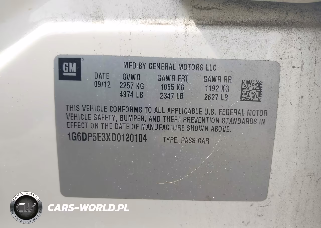 2013 Cadillac Cts Premium VIN:1G6DP5E3XD0120104 - 12