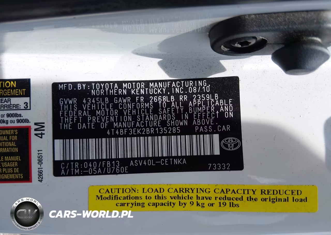 2011 Toyota Camry Le VIN:4T4BF3EK2BR135285 - 9