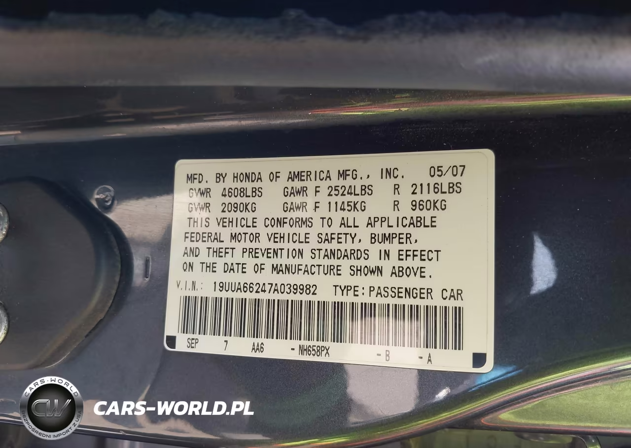 2007 Acura Tl 3.2 VIN:19UUA66247A039982 - 9