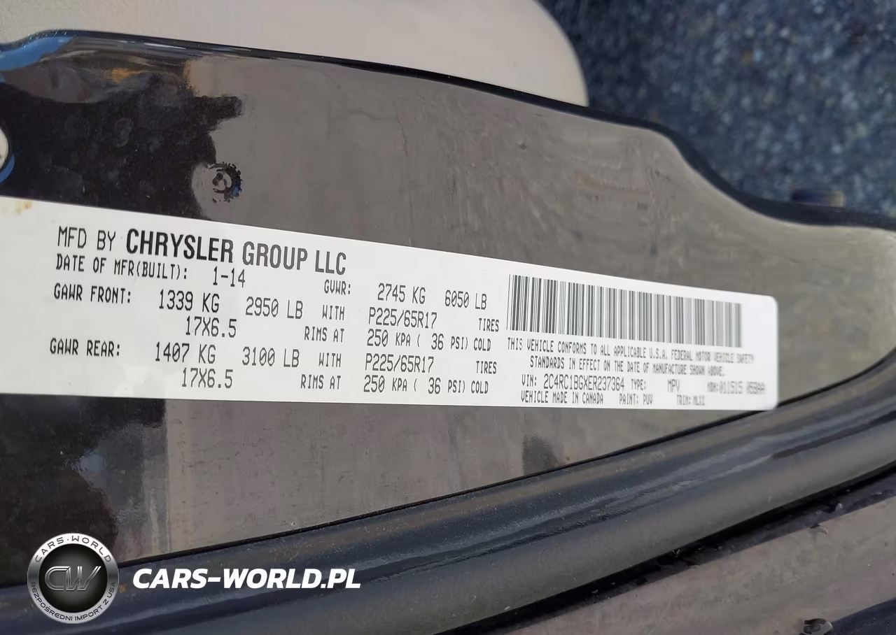 2014 Chrysler Town & Country Touring VIN:2C4RC1BGXER237364 - 9