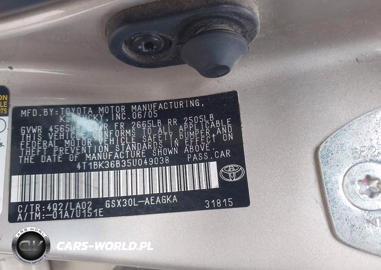 2005 Toyota Avalon Xls VIN:4T1BK36B35U049038 - 9