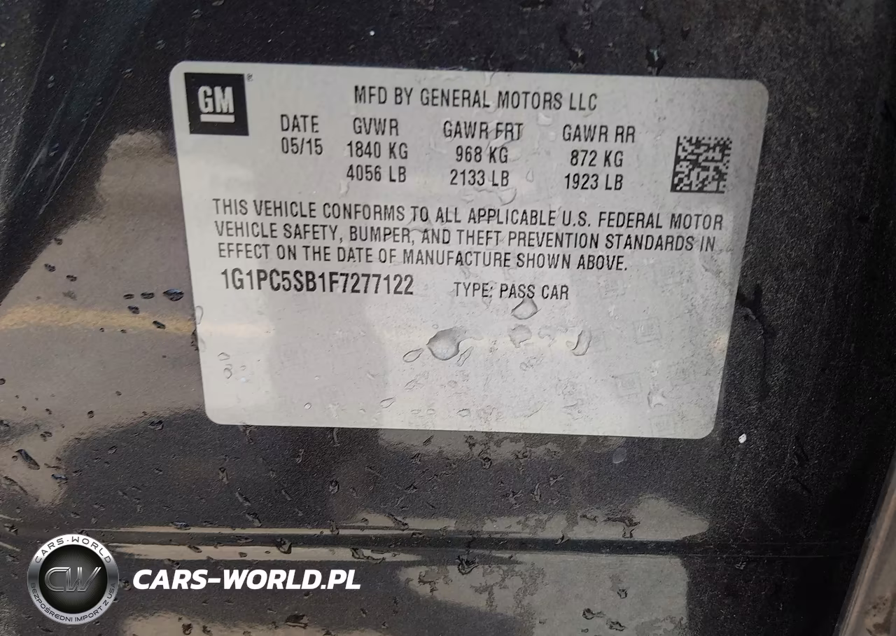 2015 Chevrolet Cruze 1Lt Auto VIN:1G1PC5SB1F7277122 - 9