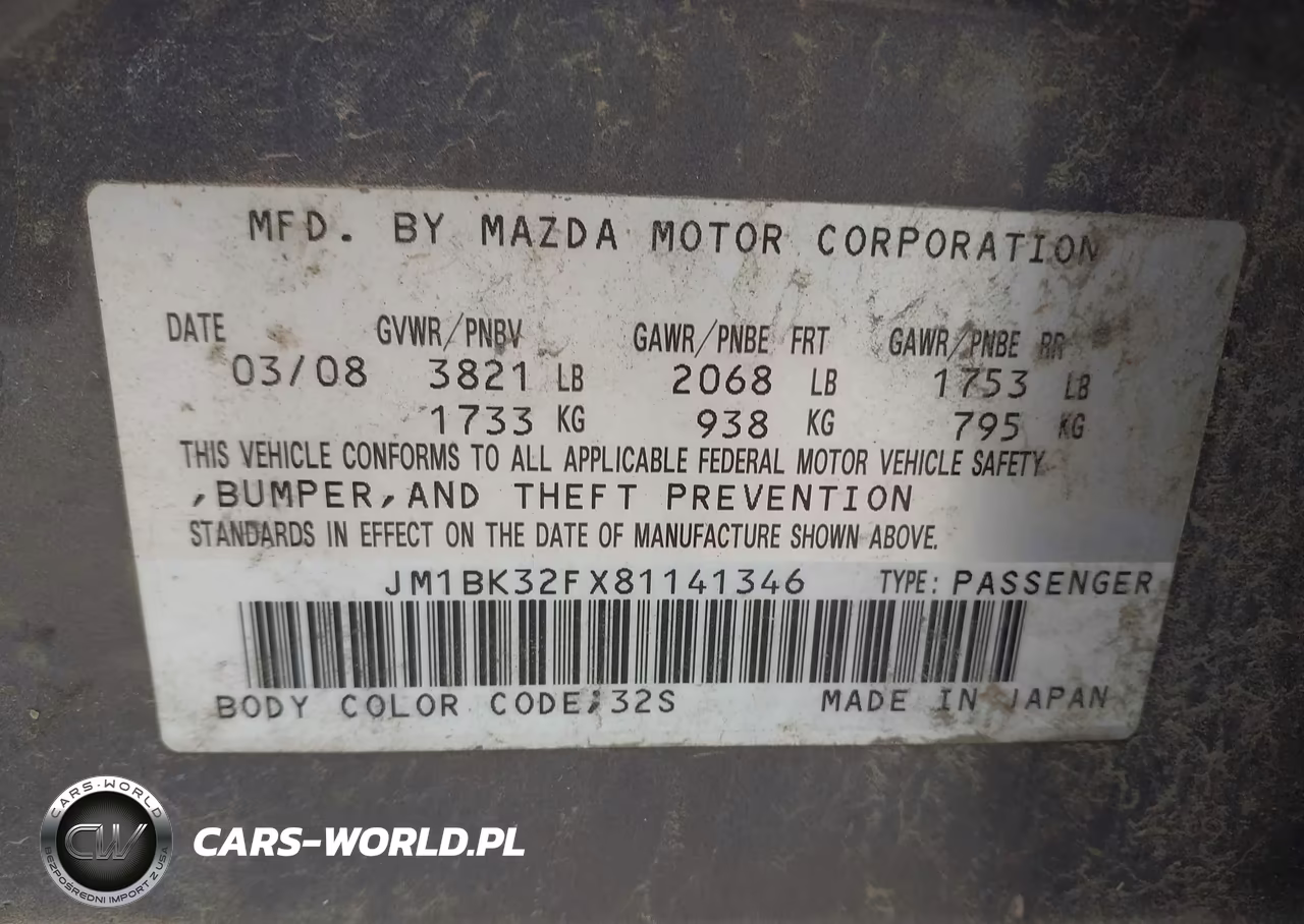 2008 Mazda Mazda3 I Touring Value VIN:JM1BK32FX81141346 - 9