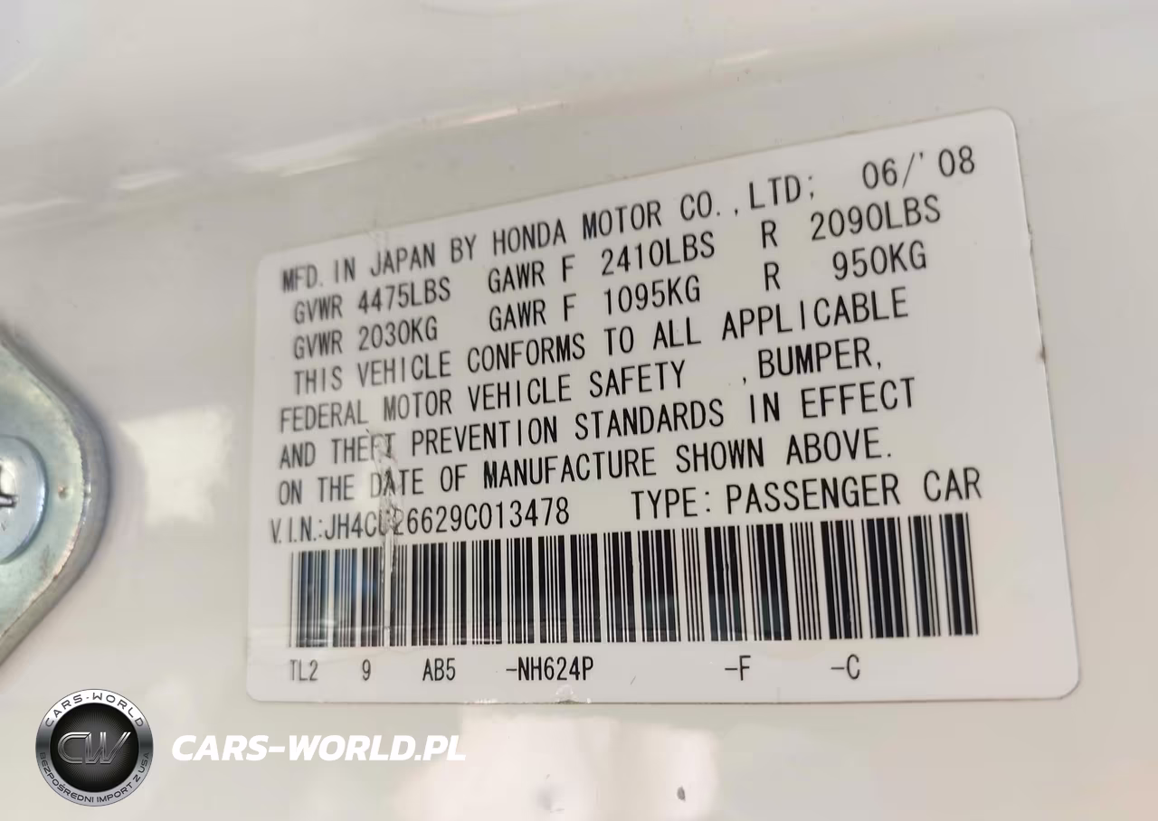 2009 Acura Tsx VIN:JH4CU26629C013478 - 9
