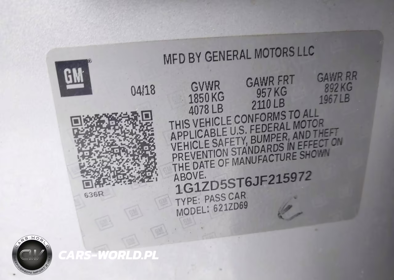 2018 Chevrolet Malibu Lt VIN:1G1ZD5ST6JF215972 - 9