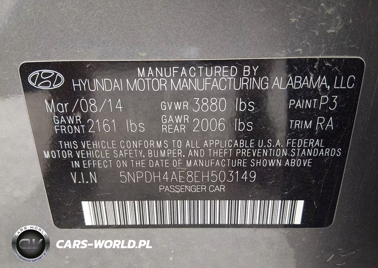2014 Hyundai Elantra Se VIN:5NPDH4AE8EH503149 - 9