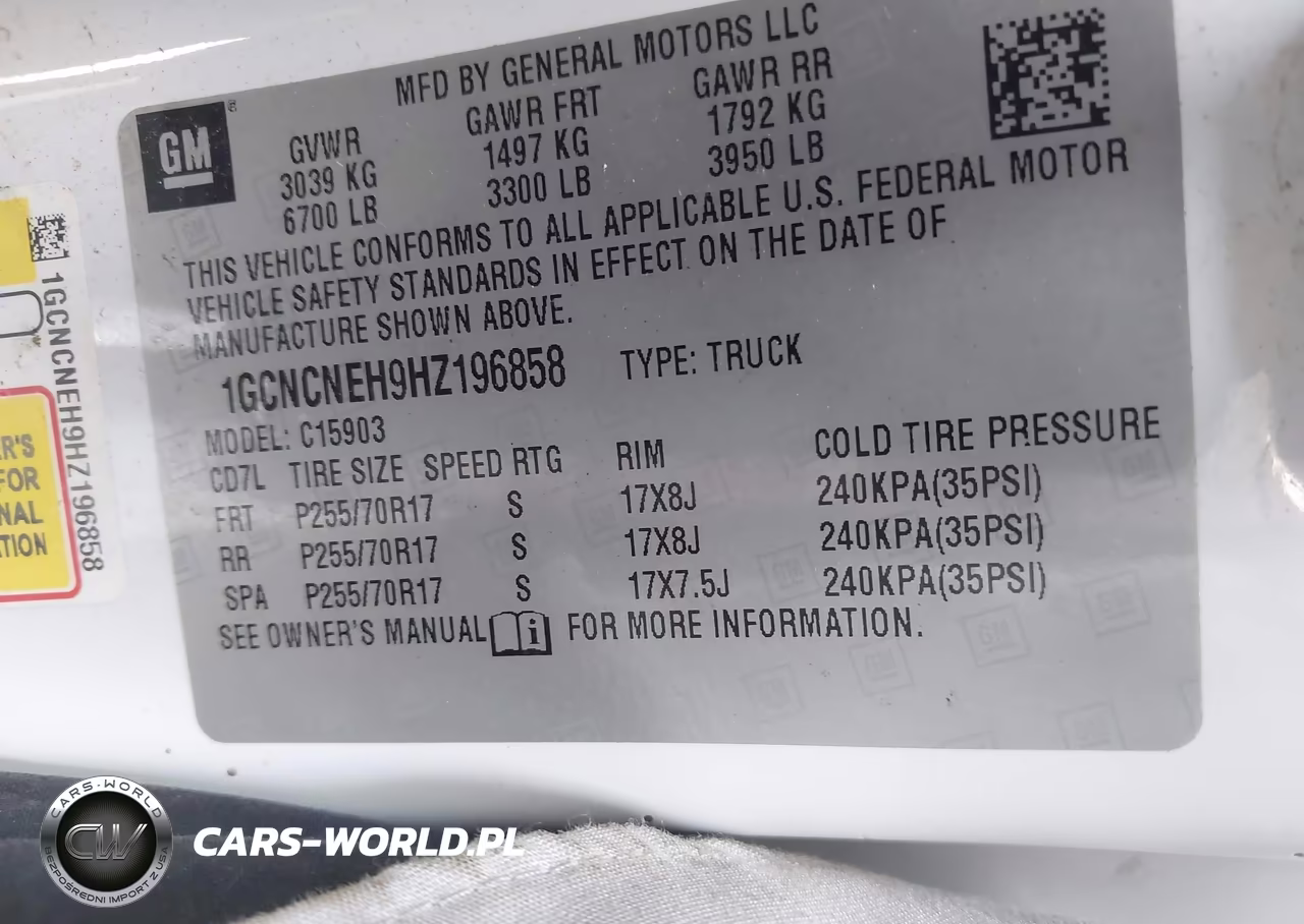 2017 Chevrolet Silverado 1500 Work Truck VIN:1GCNCNEH9HZ196858 - 9