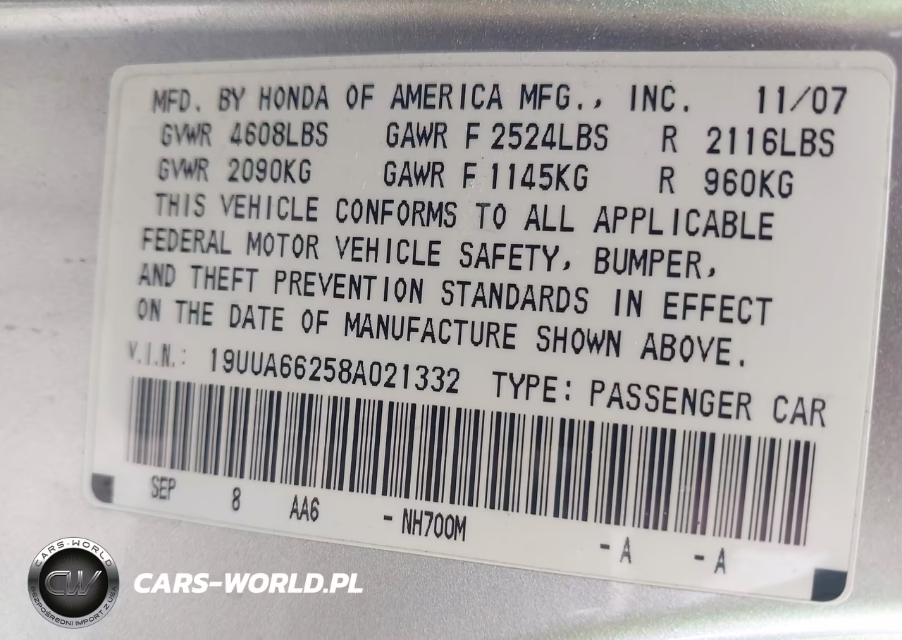 2008 Acura Tl 3.2 VIN:19UUA66258A021332 - 9