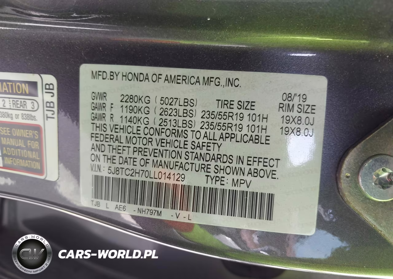 2020 Acura Rdx Advance Package VIN:5J8TC2H70LL014129 - 9