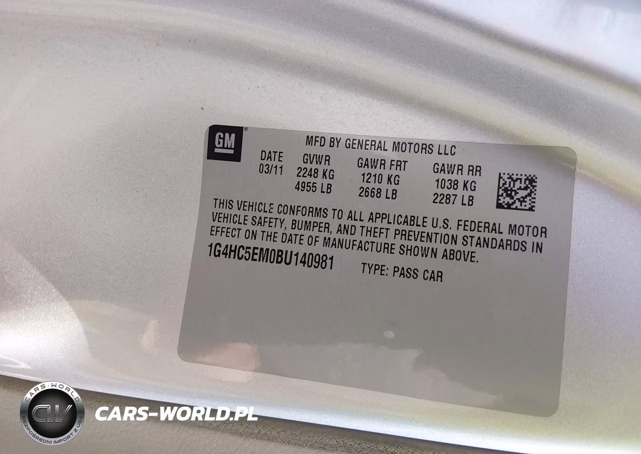 2011 Buick Lucerne Cxl VIN:1G4HC5EM0BU140981 - 9
