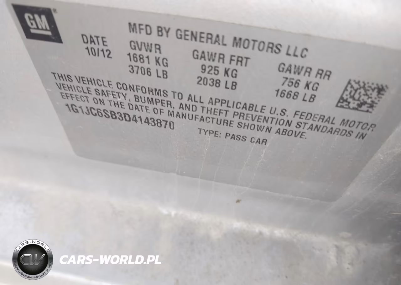 2013 Chevrolet Sonic Lt Auto VIN:1G1JC6SB3D4143870 - 9
