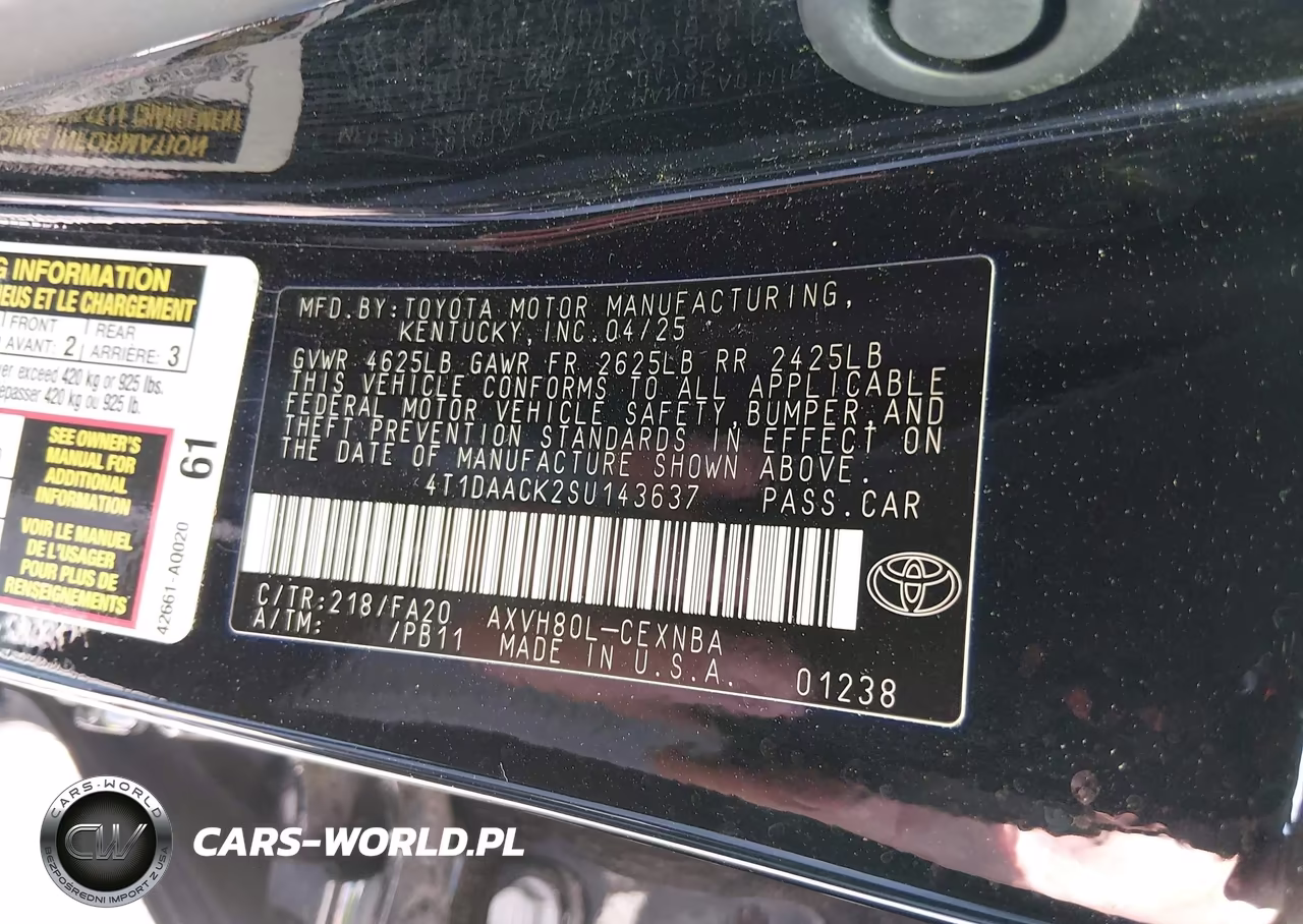 2025 Toyota Camry Le VIN:4T1DAACK2SU143637 - 9