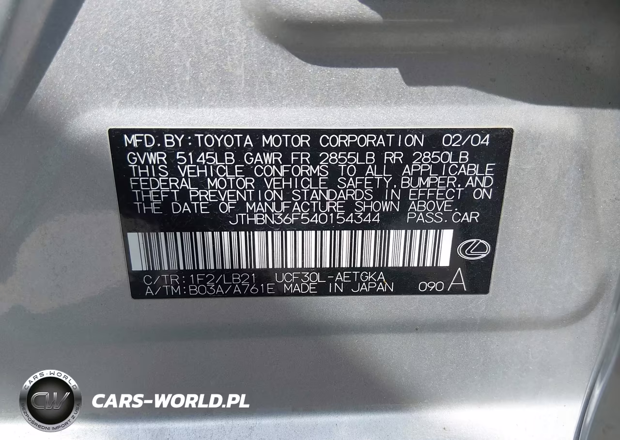 2004 Lexus Ls 430 VIN:JTHBN36F540154344 - 9