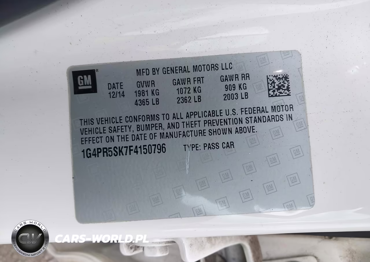 2015 Buick Verano Convenience Group VIN:1G4PR5SK7F4150796 - 9