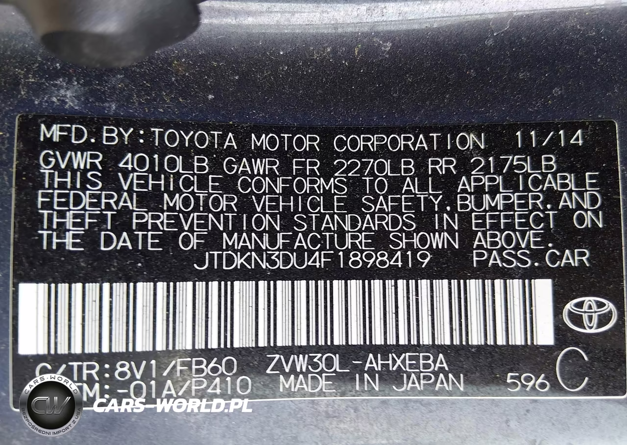 2015 Toyota Prius Three VIN:JTDKN3DU4F1898419 - 9