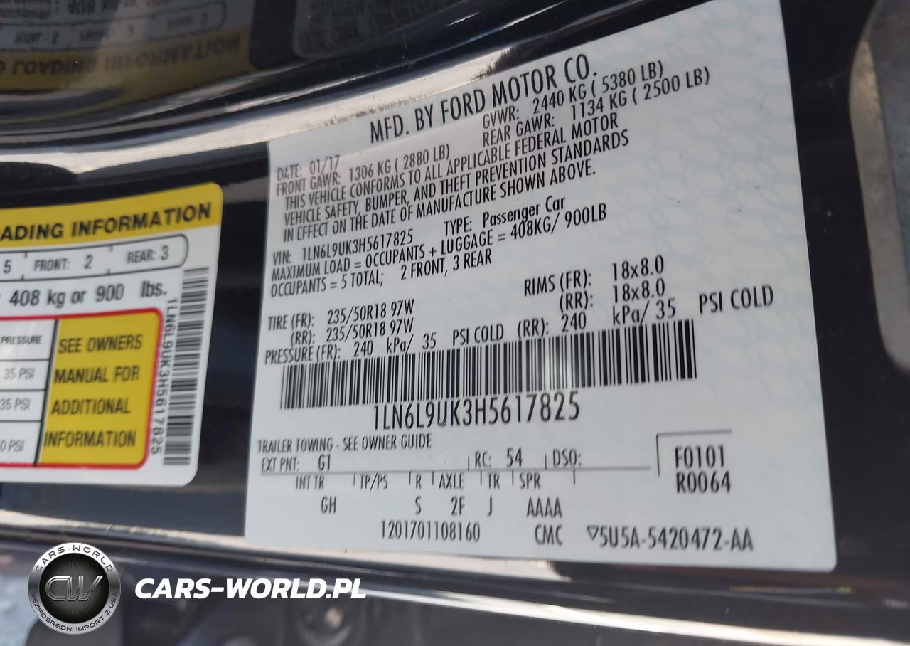 2017 Lincoln Continental Livery VIN:1LN6L9UK3H5617825 - 9