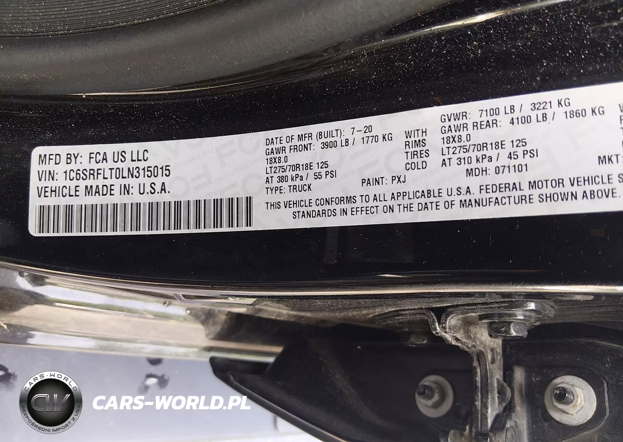 2020 Ram 1500 Rebel 4X4 5'7 Box VIN:1C6SRFLT0LN315015 - 9